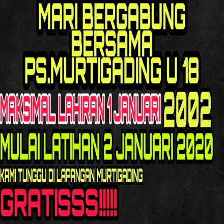 Pendaftaran Pemain Sepak Bola U 18 PS Murtigading, Gratis